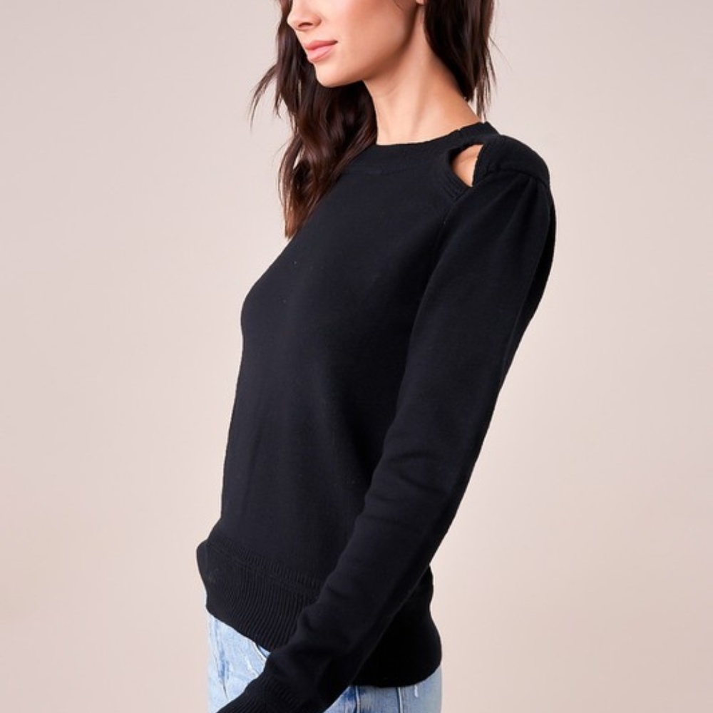 NWT Cut Out Shoulder Sweater
